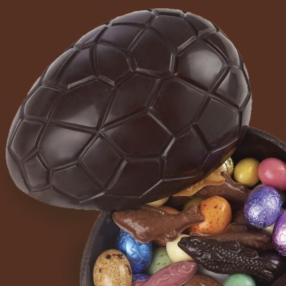 moulage oeuf chocolat garni