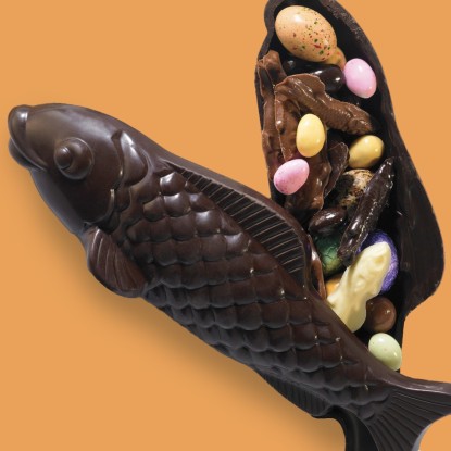 moulage carpe chocolat garnie
