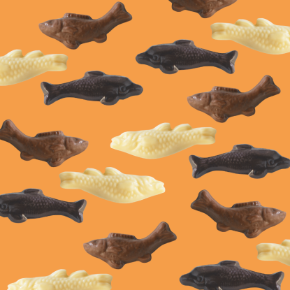 friture chocolat noir ou lait ou blanc pour paques